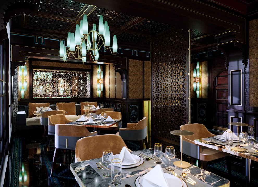 Allestimento del tavolo della cena