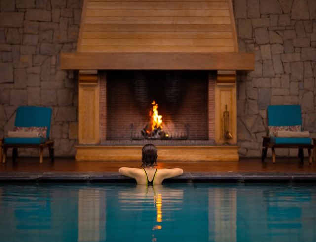 Clubhouse e vista golf